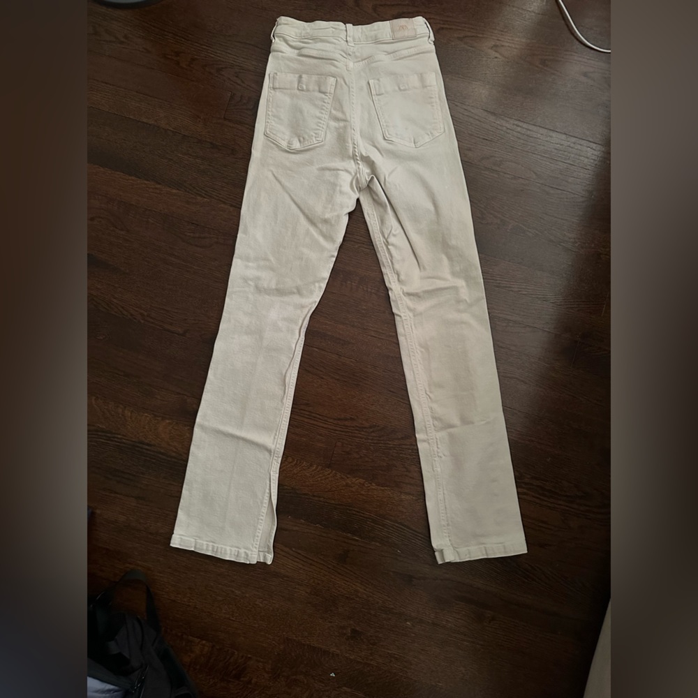 Zara tan/cream pants - Picture 1 of 3